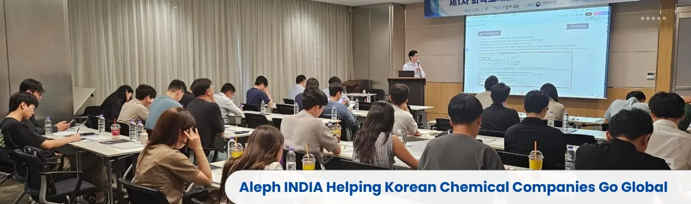 ALEPH INDIA HELPING SOUTH KOREAN CHEMICAL COMPANIES GO GLOBAL
