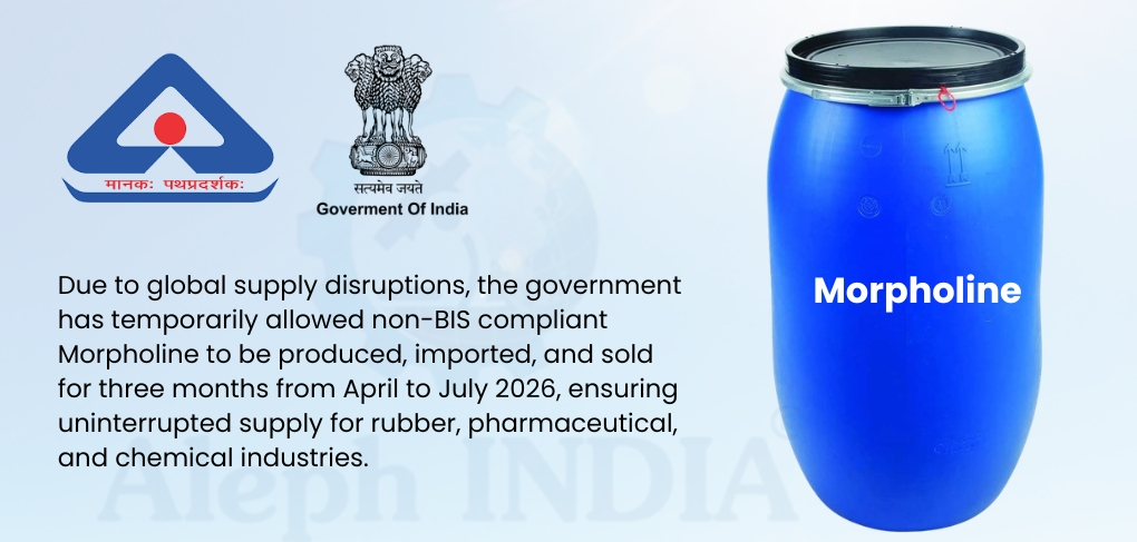 Morpholine Temporary Suspension of BIS Compliance: Important Amendment in QCO 2020