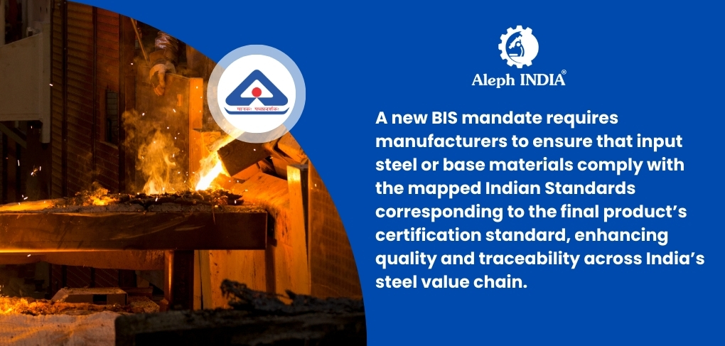 Order on Ensuring Adherence of Input Steel/Base Materials to Relevant IS Standards