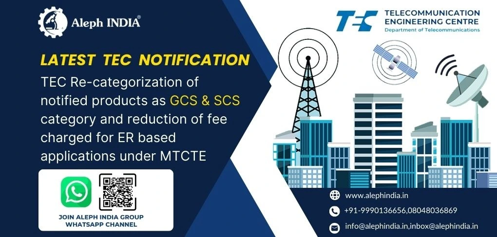 Notification on TEC Re-categorization and Fee Reduction under MTCTE Regime