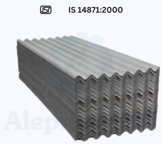 BIS CERTIFICATION for Fibre Reinforced Cement Products – Long Corrugated Or Asymmetrical Section Sheets And Fittings For Roofing And Cladding IS 14871:2000