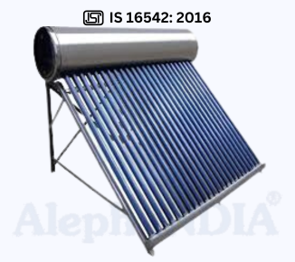 BIS CERTIFICATION FOR DIRECT INSERTION TYPE STORAGE WATER TANK FOR ALL GLASS EVACUATED TUBES SOLAR COLLECTOR IS 16542