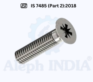 BIS CERTIFICATION FOR COUNTERSUNK FLAT HEAD SCREWS IS 7485 (PART 2)