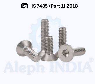 BIS CERTIFICATION FOR COUNTERSUNK FLAT HEAD SCREWS IS 7485 (Part 1)