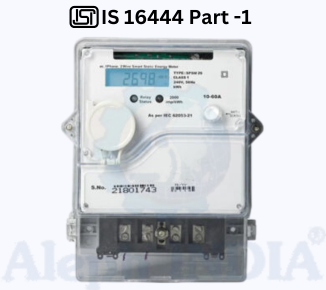 BIS CERTIFICATION FOR A.C. STATIC DIRECT CONNECTED WATT HOUR SMART METER CLASS 1 AND 2 IS 16444 Part 1