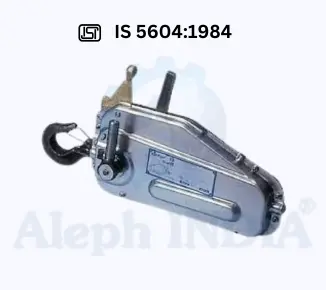 BIS CERTIFICATION FOR HAND OPERATED UNIVERSAL GEARLESS PULLING AND LIFTING MACHINES IS 5604