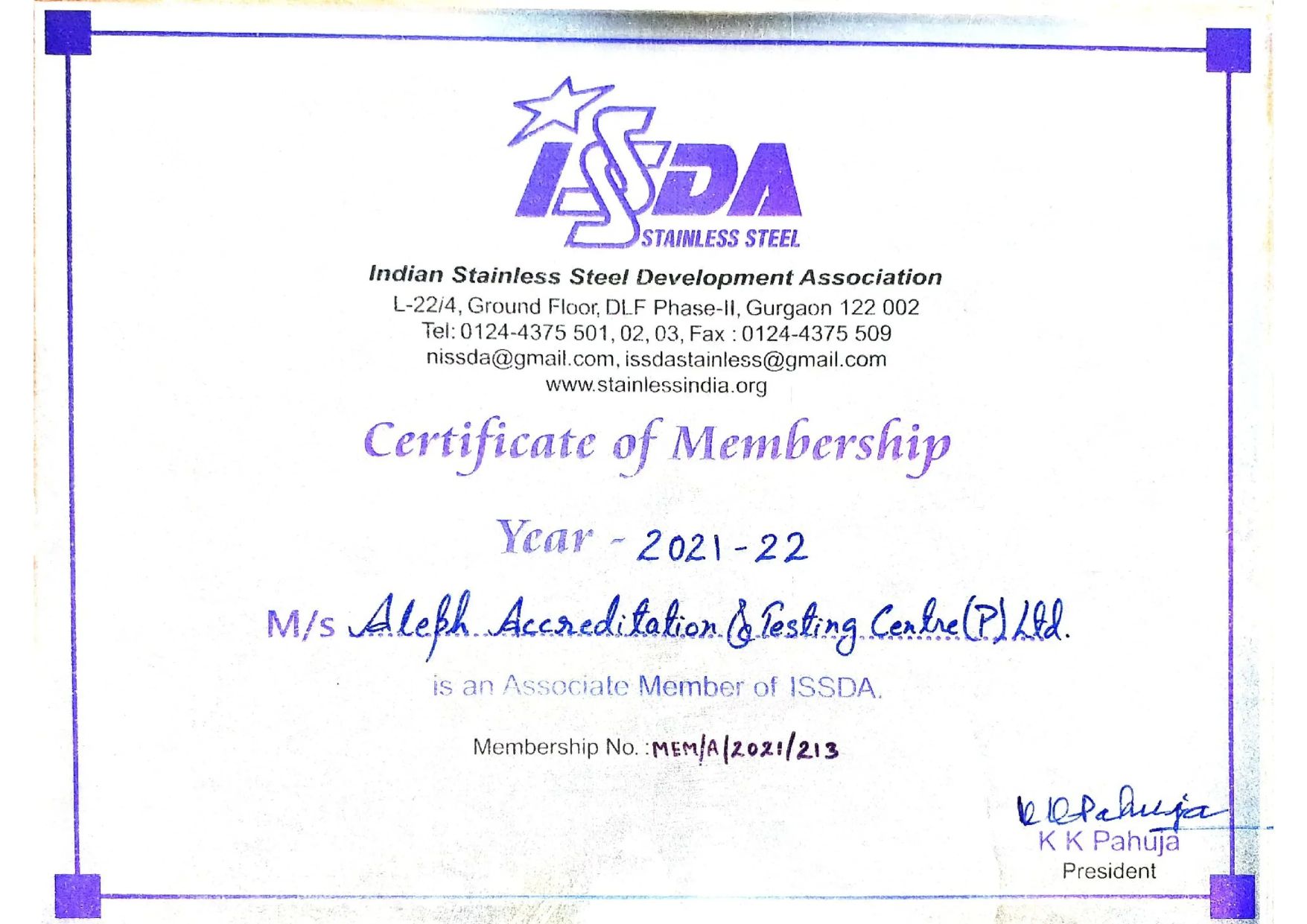 Certificate 8