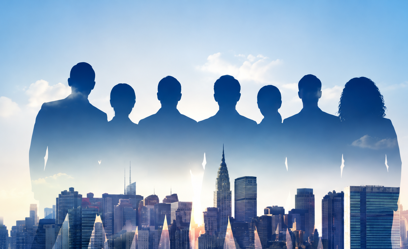 Who We Are - Team and City Skyline